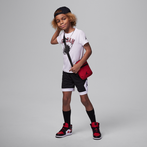 jordan set di shorts in 2 pezzi  hoop styles – bambino/a - nero
