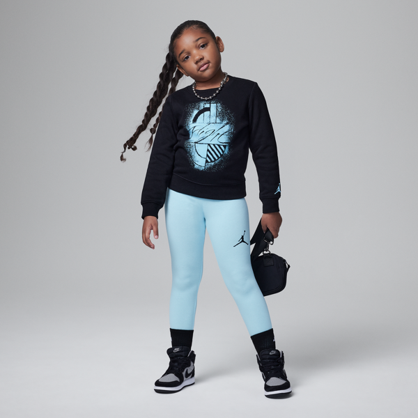 jordan completo in 2 pezzi con leggings in fleece  w j brooklyn – bambino/a - blu