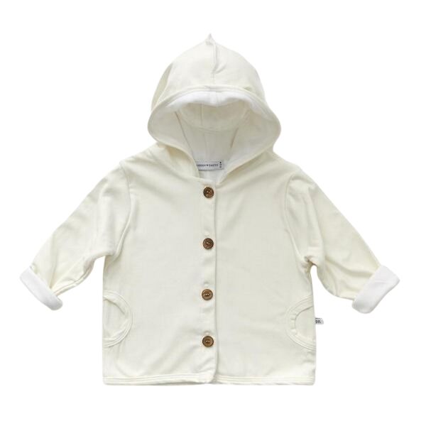 bamboom cardigan bambino con cappuccio pure panna taglia 3 mesi