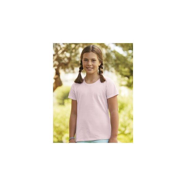 fruit of the loom 100 t-shirt bambina sofspun neutro o personalizzato