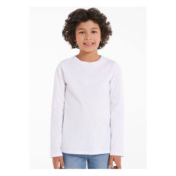 tezenis maglia manica lunga in cotone basic bimbi unisex unisex bianco tamaño 8-9