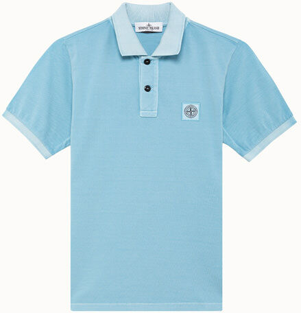 Stone Island polo in cotone tinta unita