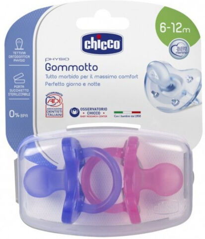 Succhicco Gommotto Bimba 6-12 2 Pezzi