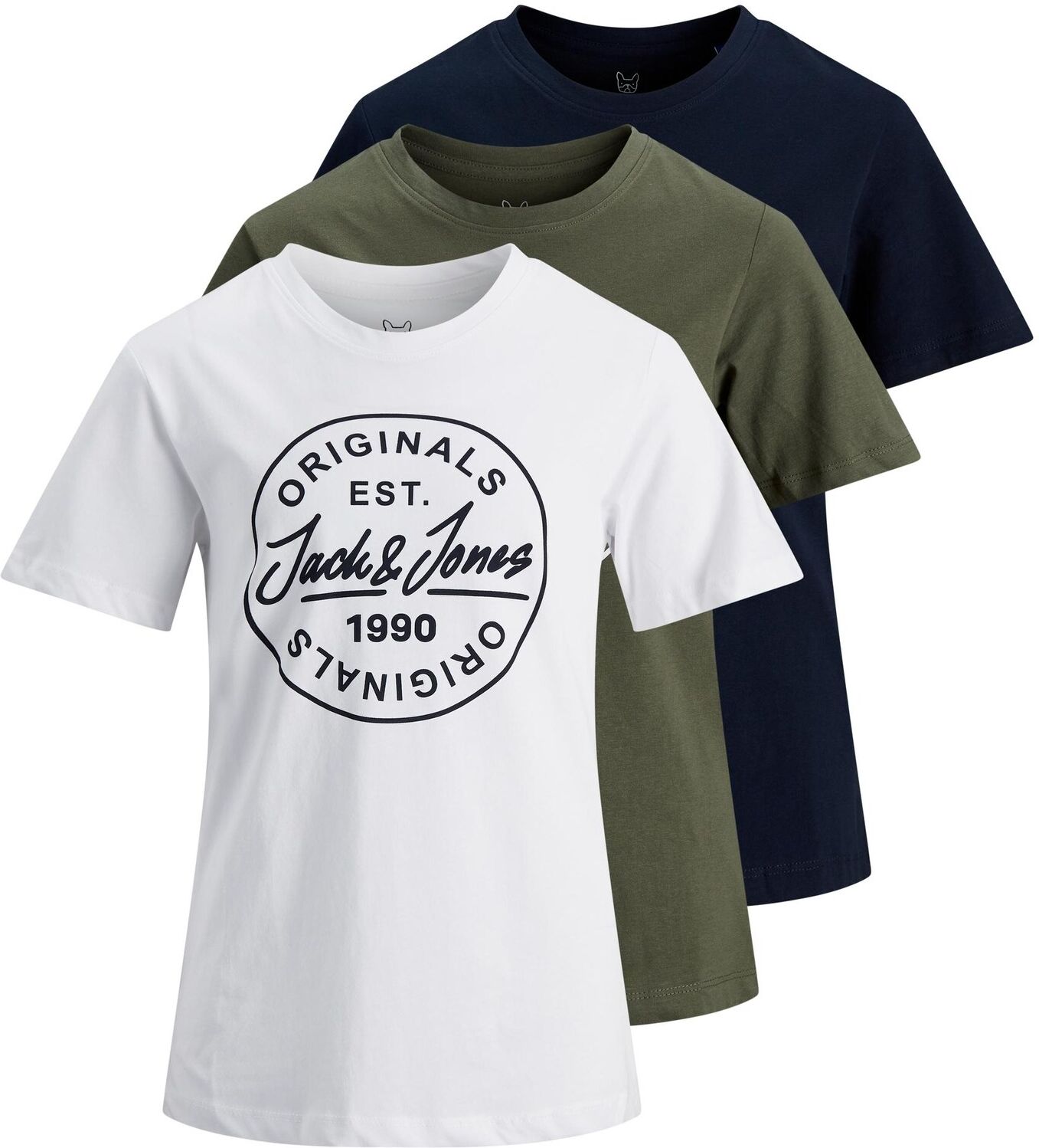 Jack & Jones Junior Maglietta Blu, Bianco, Verde