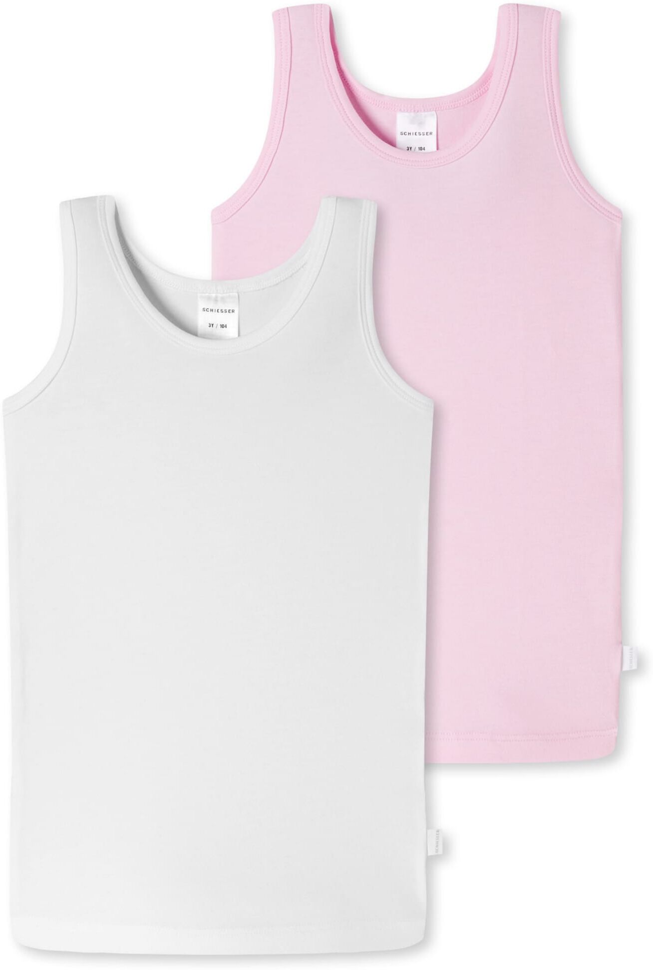 SCHIESSER Maglietta intima Bianco, Rosa