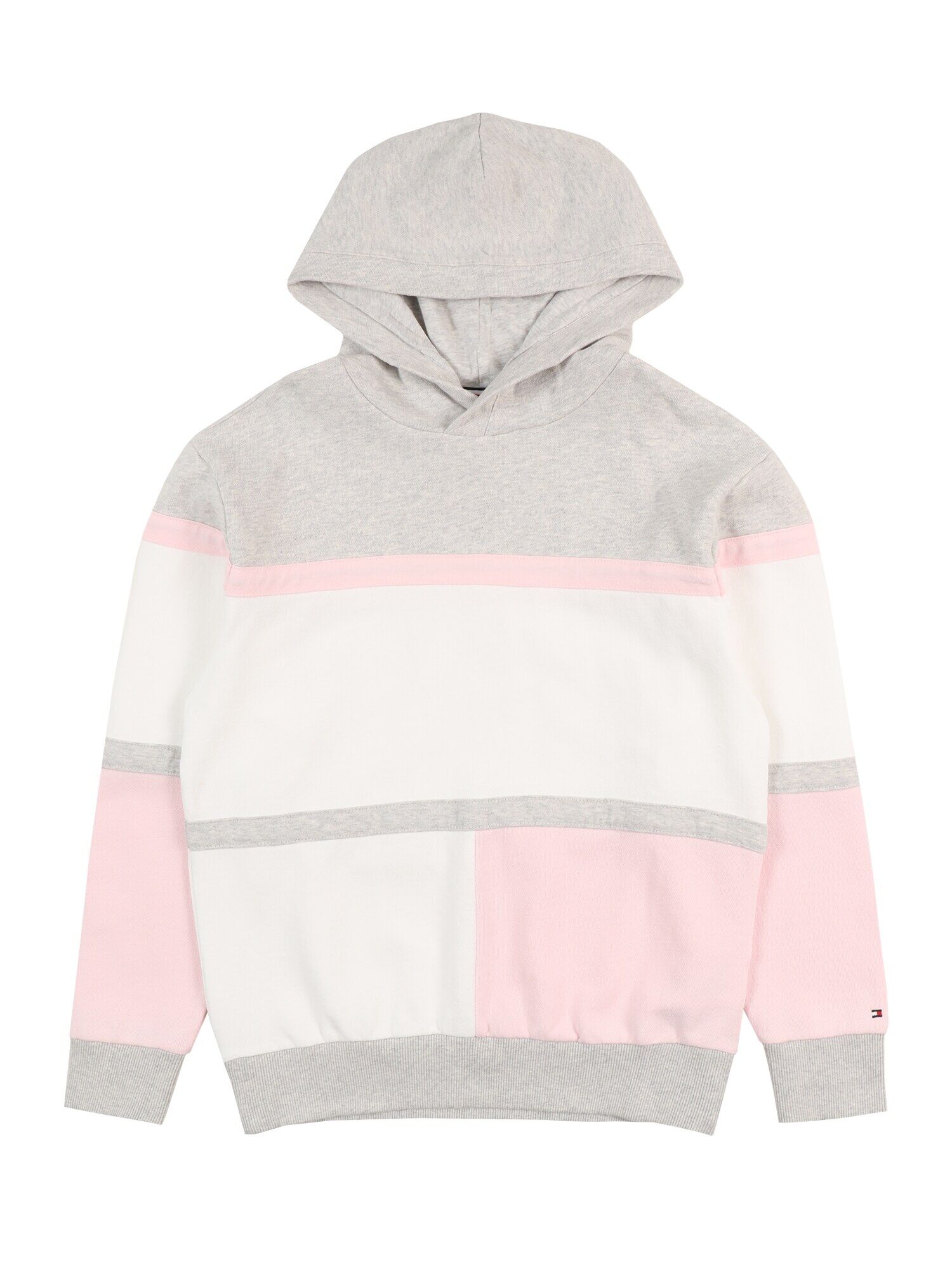 TOMMY HILFIGER Felpa 'COLORBLOCK HOODIE' Grigio