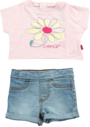 Levi's Set T-Shirt E Short Art 1ek065 CHALK PINK