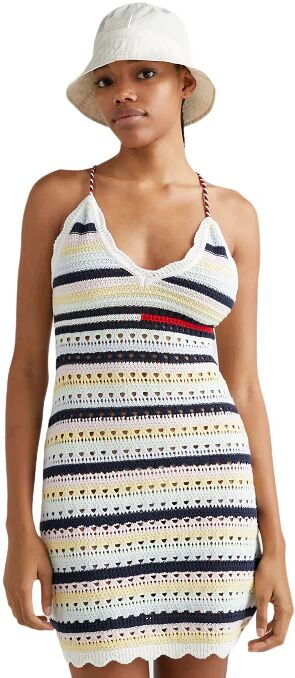 TOMMY HILFIGER Mini Abito Donna Art Dw0dw15365 P-E 23 Colore Foto Misura A Scelta LEMON ZEST / MULTI