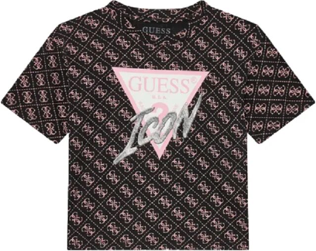 Guess T-Shirt Bimba Art J4ri06a Ak6yw3 BLACK 4G LOGO