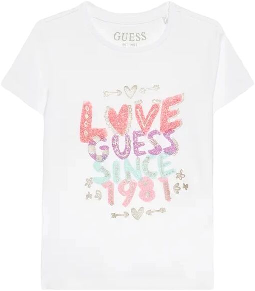 Guess T-Shirt Bimba Art K3gi01 K6yw3 Colore E Misura A Scelta PURE WHITE