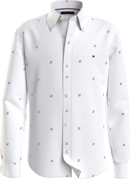 TOMMY HILFIGER Camicia Bimbo Art Kb0kb06687 Ybr Colore Foto Misura A Scelta BIANCO