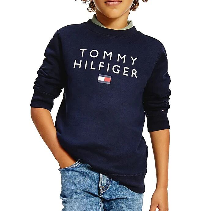 TOMMY HILFIGER Felpa Bimbo Art Kb0kb06744 Dw5 Colore Foto Misura A Scelta BLU