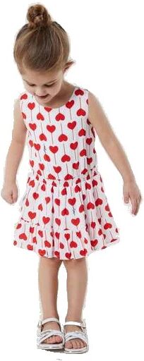 LIU JO Abito Bimba Art Ka2050 T4868 Colore Foto Misura A Scelta WHITE/HEART