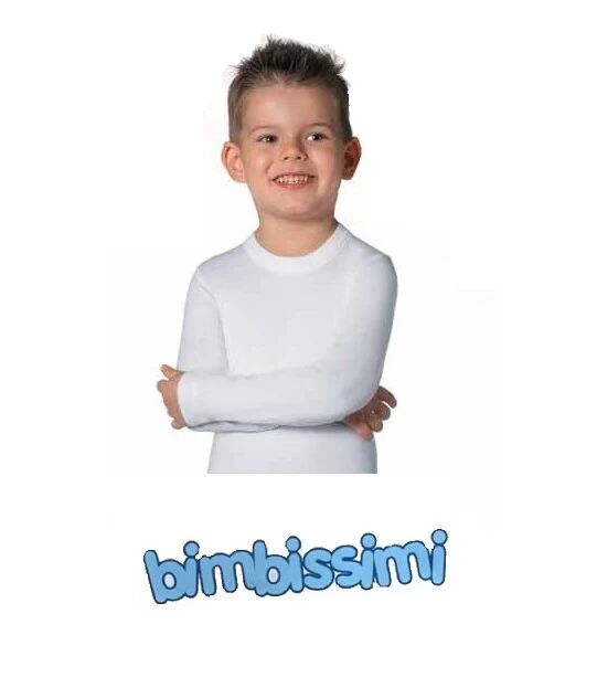 BIMBISSIMI 3 T-Shirt Bimbo In Caldo Cotone Art. Tl310r Col. Foto Mis. A Scelta BIANCO 7 (9-10 ANNI)