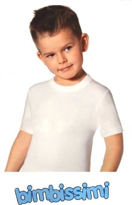 BIMBISSIMI T-Shirt Bimbo In Caldo Cotone Art. Tm310r Col. Foto Mis. A Scelta BIANCO 4 (4-5 ANNI)