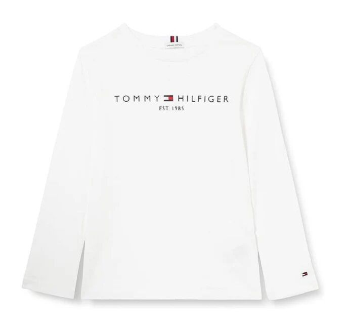 TOMMY HILFIGER T-Shirt Bambino Art Ks0ks00202 Colore Bianco Misura A Scelta YBR