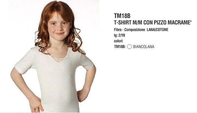 BIMBISSIMI 3 Maglie Bimba In Lana/cotone Art Tm18b Col. Foto Mis. A Scelta BIANCO 5 (5-6 ANNI)