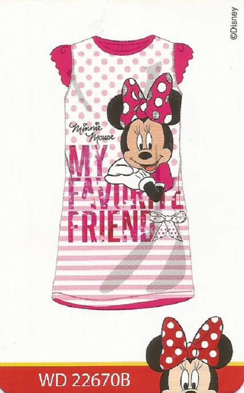 PLANETEX Camicia Da Notte Cotone M/m Minnie Art.22670b Colore Foto Misura A Scelta FOTO 8