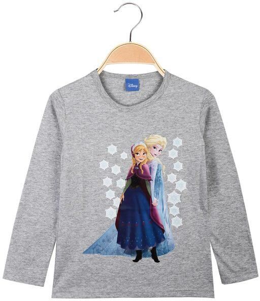 Disney Anna & Elsa maglietta girocollo bambina T-Shirt Manica Lunga bambina Grigio taglia 04