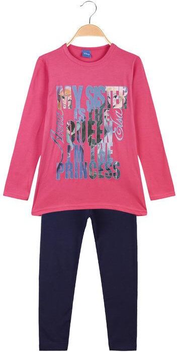 Disney Anna e Elsa completo lungo bambina con stampa Completi 3-16 Anni bambina Fucsia taglia 06