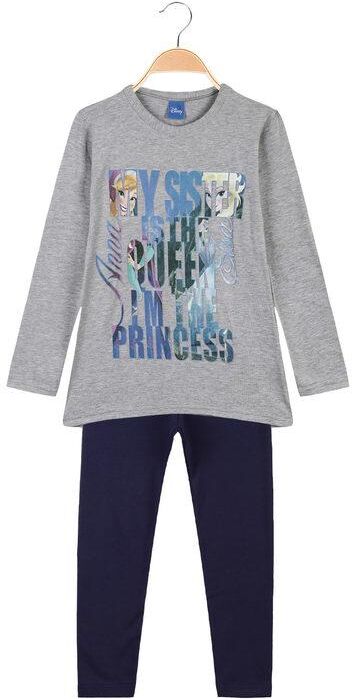 Disney Anna e Elsa completo lungo bambina con stampa Completi 3-16 Anni bambina Grigio taglia 05/06