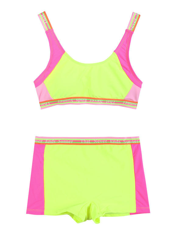 Yes! Do Kid'S Bikini da bambina a fascia con boxer Bikini bambina Giallo taglia 05/06