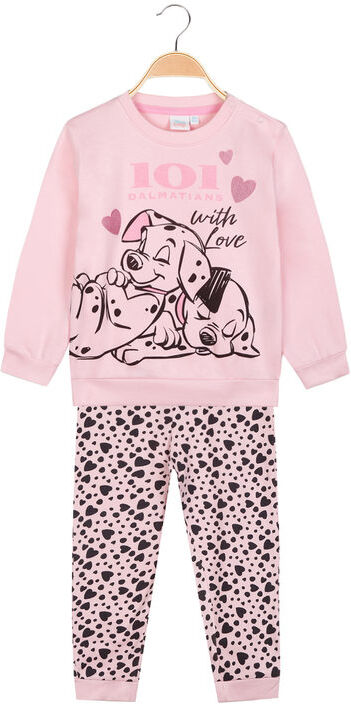 Disney CARICA DEI 101 Pigiama lungo in caldo cotone da neonata Pigiami bambina Rosa taglia 12M