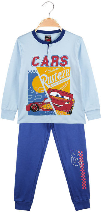 Disney Cars pigiama lungo da bambino in caldo cotone Pigiami bambino Blu taglia 09/10