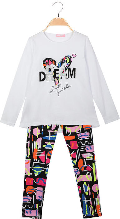 Hope Star Completo 2 pezzi da bambina maglietta + leggings con stampa Completi 3-16 Anni bambina Bianco taglia 12