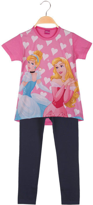 Disney Completo corto da bambina con leggings Completi 3-16 Anni bambina Rosa taglia 04