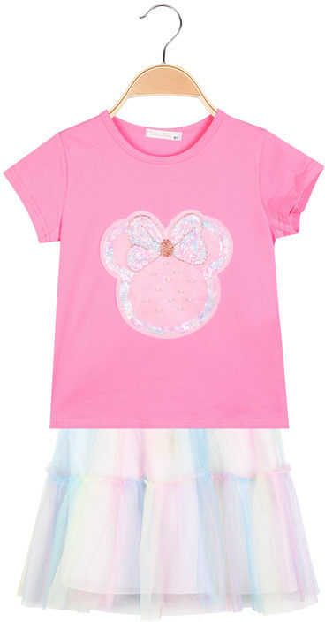 Pink Baby Completo da bambina 2 pezzi con gonna in tulle Completi 3-16 Anni bambina Rosa taglia 12