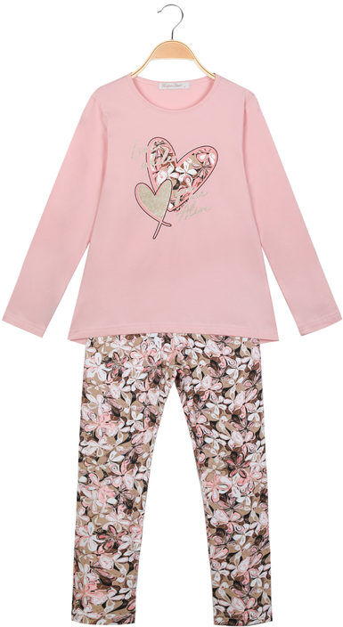 Hope Star Completo da bambina 2 pezzi t-shirt + leggings a fantasia Completi 3-16 Anni bambina Rosa taglia 16