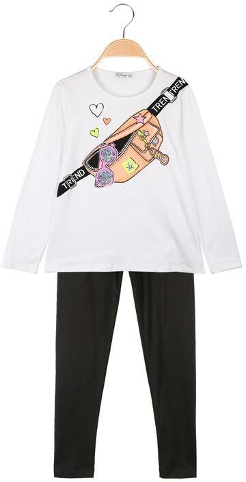 Lollitop Completo da bambina 2 pezzi t-shirt + leggings Completi 3-16 Anni bambina Arancione taglia 03/04