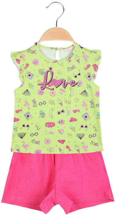 Yes! Do Kid'S Completo estivo da neonata in cotone 2 pezzi Completi 0-36 M bambina Verde taglia 36M