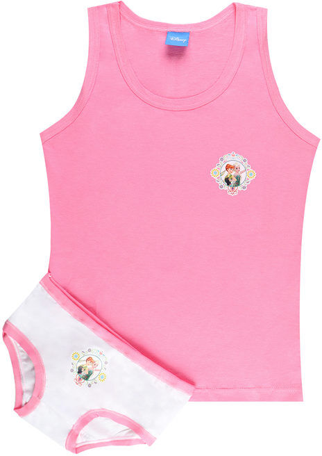 Disney Completo intimo 2 pezzi da bambina co canotta + slip Completi Intimi bambina Rosa taglia 06