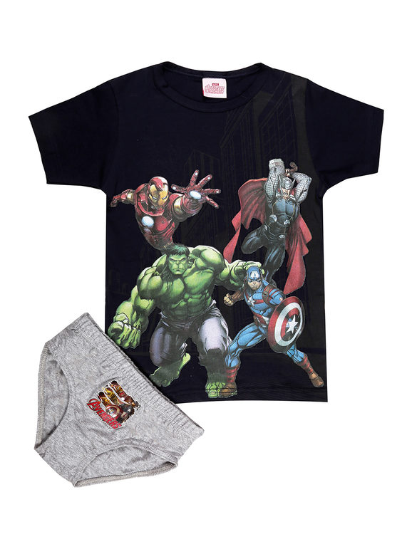 Marvel Completo intimo bambino 2 pezzi T-shirt + slip Completi Intimi bambino Blu taglia 07/08