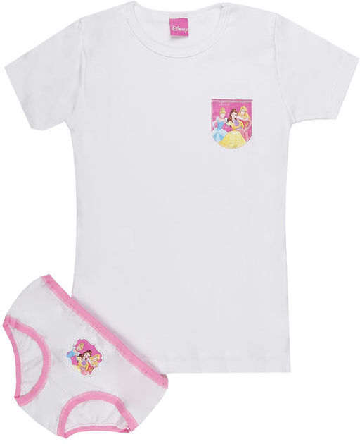 Disney Completo intimo da bambina 2 pezzi T-shirt + slip Completi Intimi bambina Bianco taglia 09/10