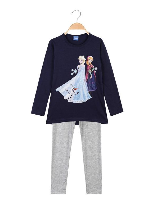 Disney Completo lungo bambina maglietta + leggings Completi 3-16 Anni bambina Blu taglia 06