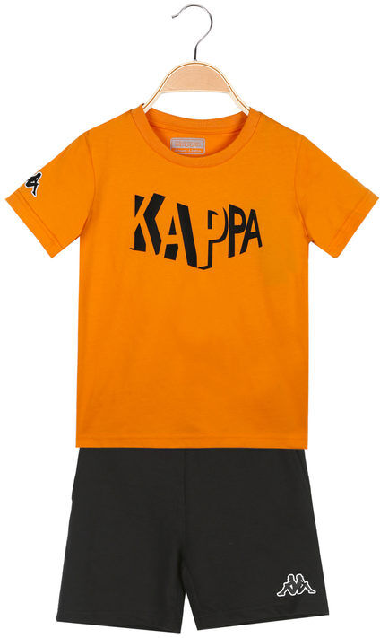 Kappa Completo sportivo da bambini in cotone T-Shirt e Top bambino Arancione taglia 05