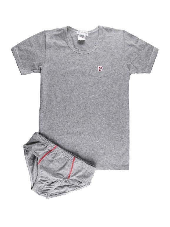 Pierre Cardin Coordinato intimo da bambino shirt + slip Completi Intimi bambino Grigio taglia 09/10