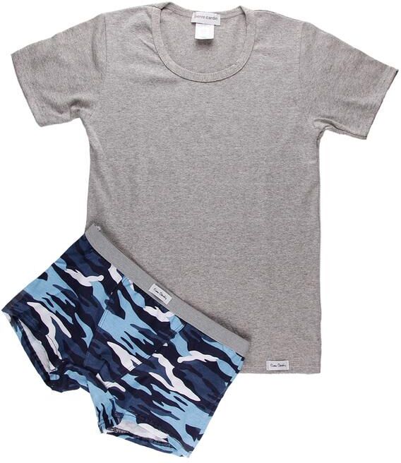 Pierre Cardin Coordinato Maglia + Boxer Maglie Intime bambino Grigio taglia 10