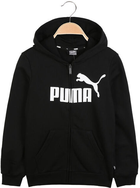 Puma ESS BIG LOGO Felpa leggera da ragazzi con full zip Felpe Leggere unisex bambino Nero taglia 15/16