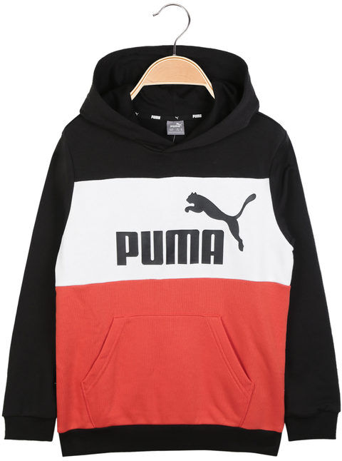 Puma ESS + Felpa da ragazzi con cappuccio in cotone Felpe Leggere bambino Nero taglia 15/16