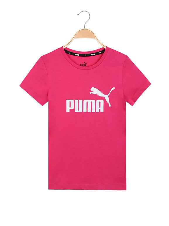 Puma ESS LOGO TEE T-shirt sportiva da bambina con logo T-Shirt e Top bambina Fucsia taglia 13/14