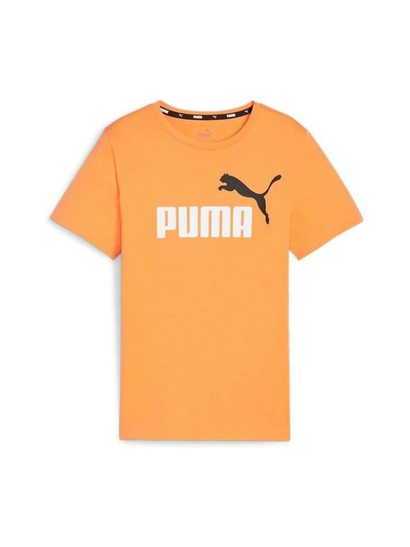 Puma Essentials+ Two-Tone Logo T-shirt da ragazzo T-Shirt e Top bambino Arancione taglia 13/14