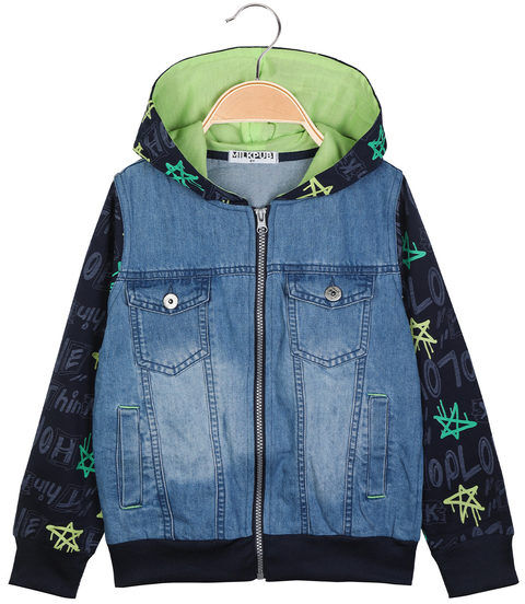 Milk Pub Felpa da bambino in jeans con maniche in cotone Felpe Leggere bambino Blu taglia 04