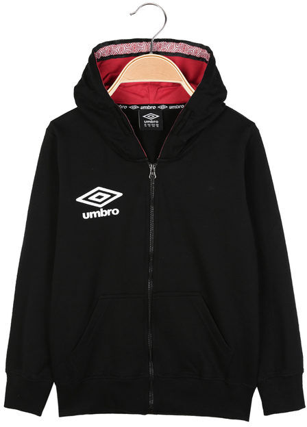 Umbro Felpa da ragazzo con cappuccio e zip Felpe bambino Nero taglia S