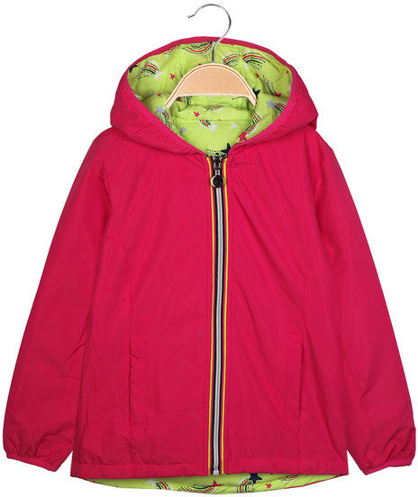 Yes! Do Kid'S Giacca a vento reversibile da bambina con cappuccio Giacche Leggere bambina Fucsia taglia 06