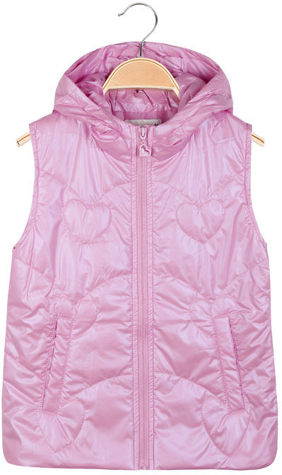 Pink Baby Giacca smanicata da bambina con cappuccio Smanicato bambina Fucsia taglia 14