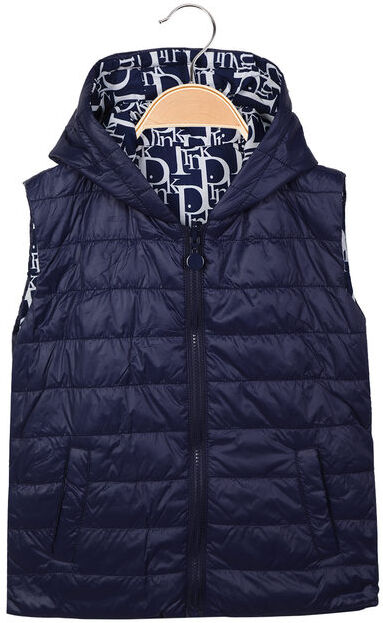 Bouny Baby Gilet da bambina reversibile con cappuccio Smanicato bambina Blu taglia 12